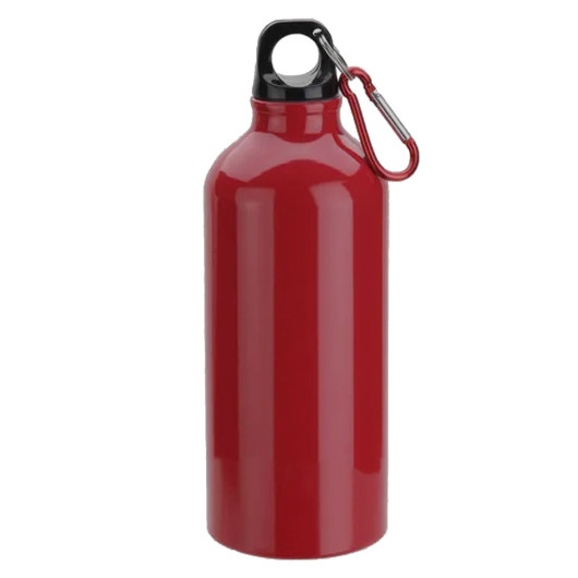 Red Aluminium Carabiner Bottles